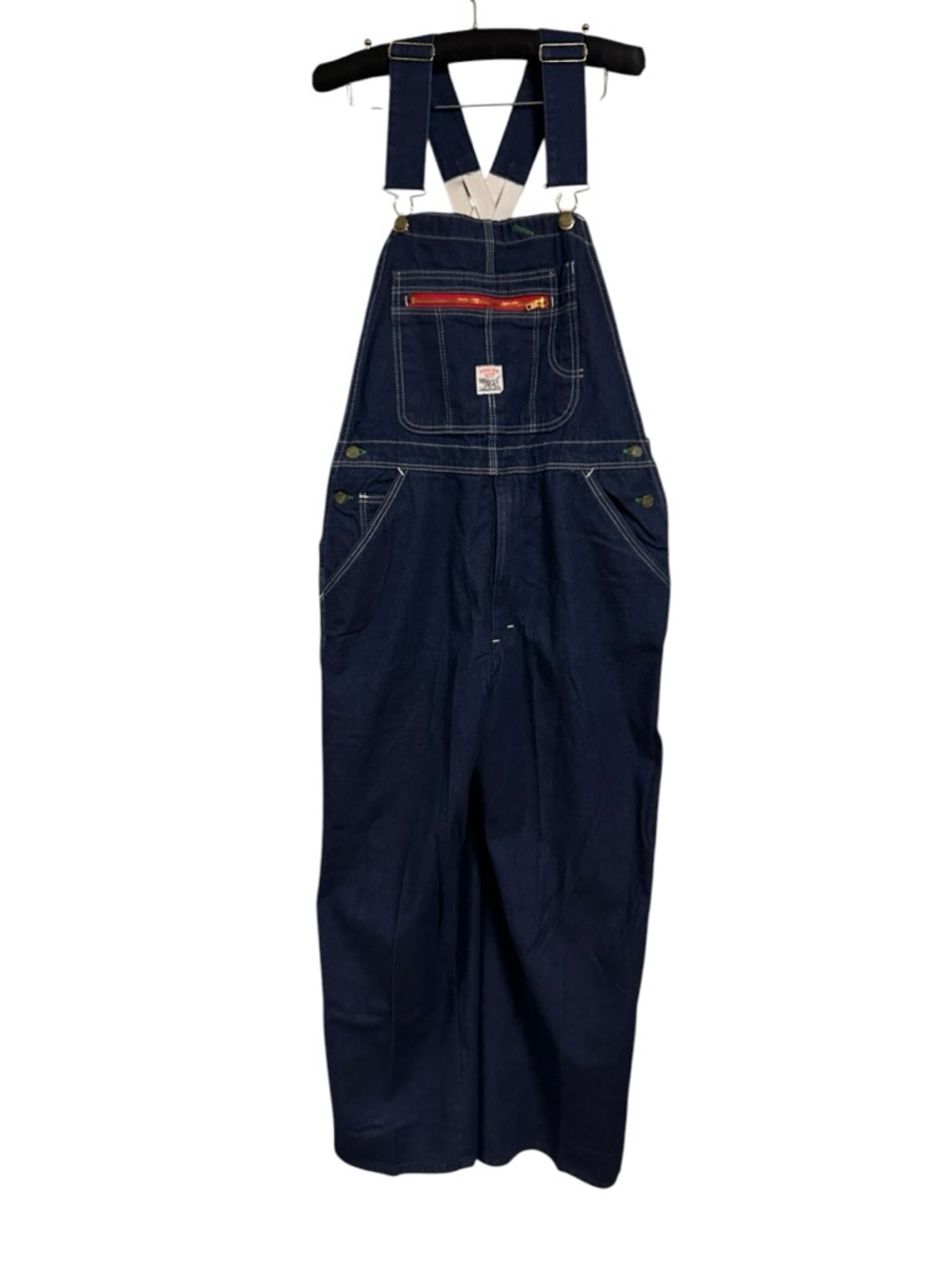 Vintage 90s Pointer Brand Denim Overalls USA Made Carpenter Distressed W38 L30